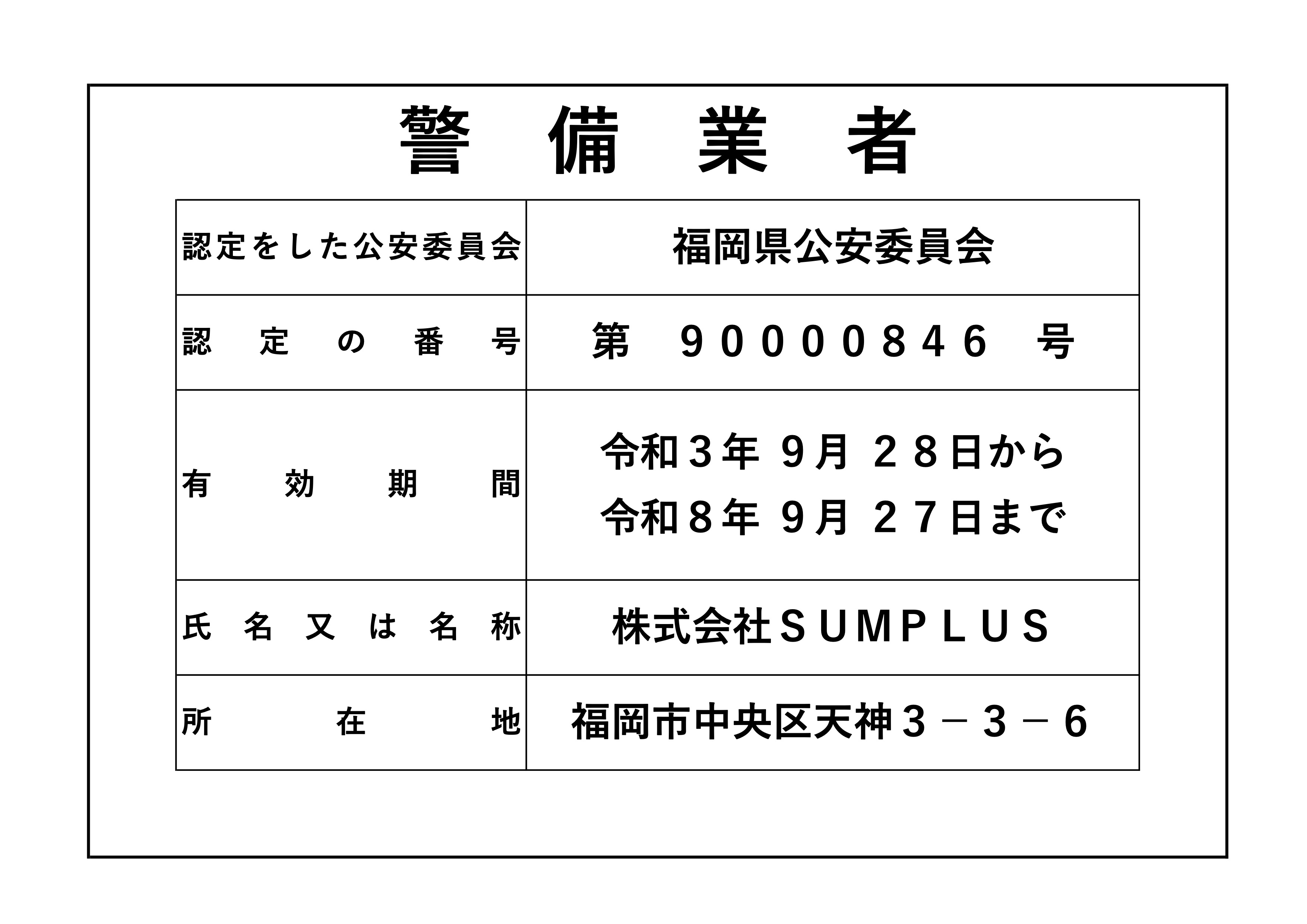 Ủy viên ban an toàn công cộng tỉnh Fukuoka số 90000846